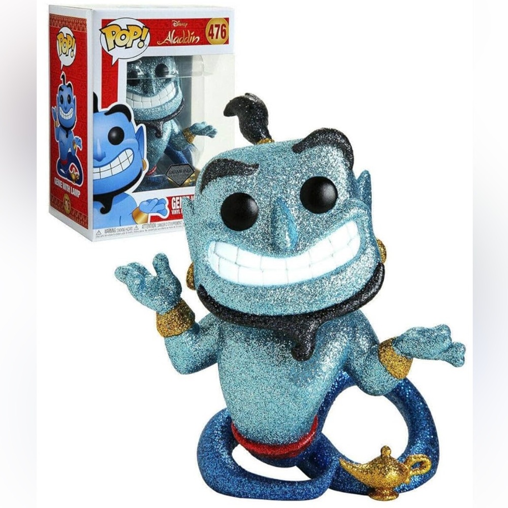 Funko Pop! Vinyl: Disney Genie w/ Lamp Diamond Glitter Hot Topic Exclusive #476